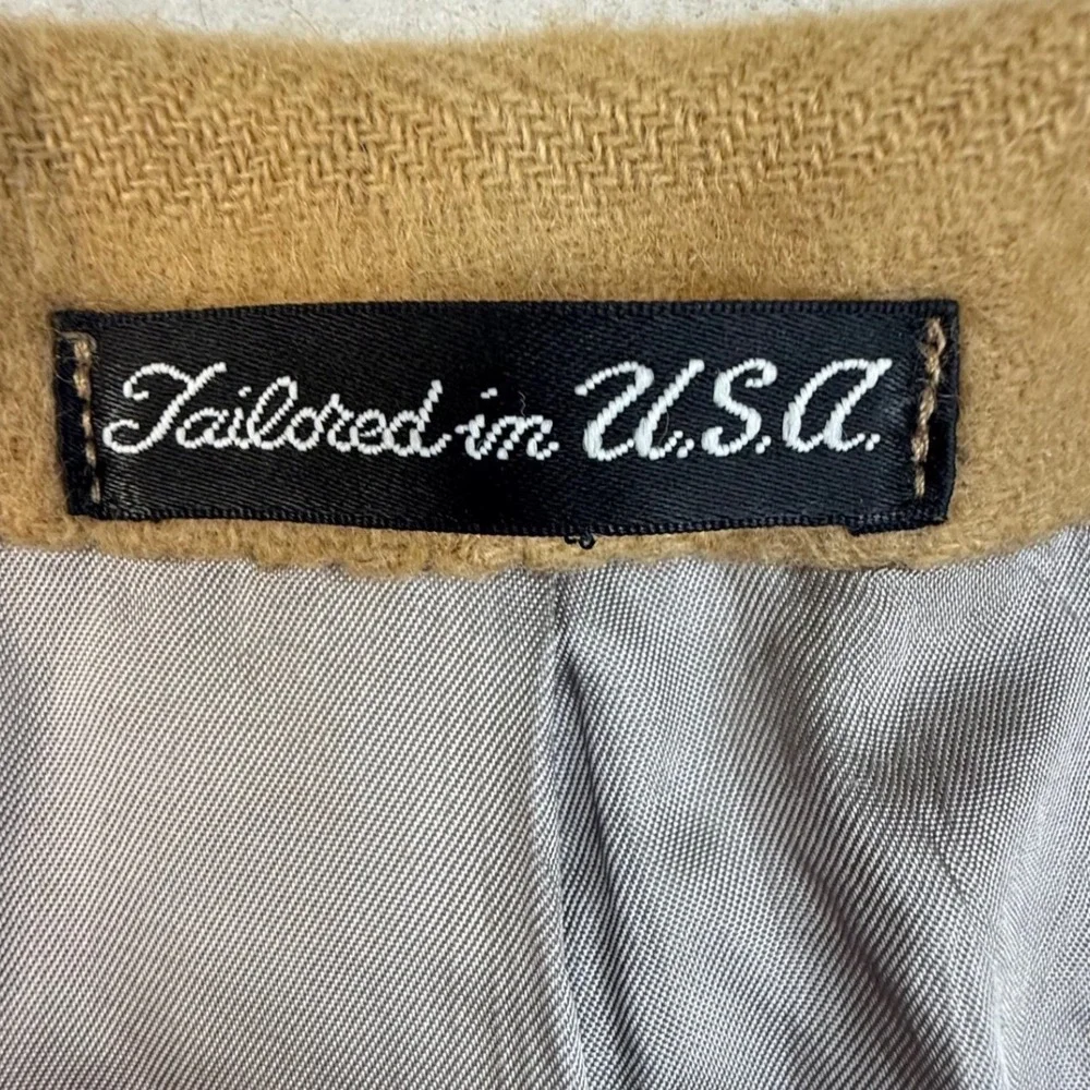 VTG  H Freeman‎ & Son Camel Wool Blazer Sport Coat Tailored in USA Tan Men 44R